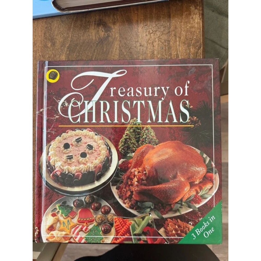 Treasury of Christmas Cookbook 3 Books in One Hardcover Recipes